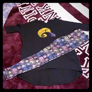 Lularoe Jack & Sally Irma and leggings set OS XS